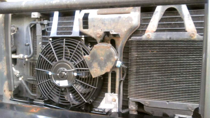 faulty A/C condenser fan