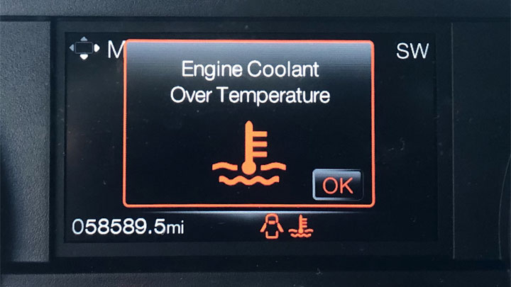 coolant temperature light