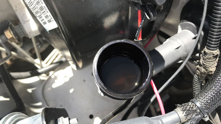 dark hydraulic fluid