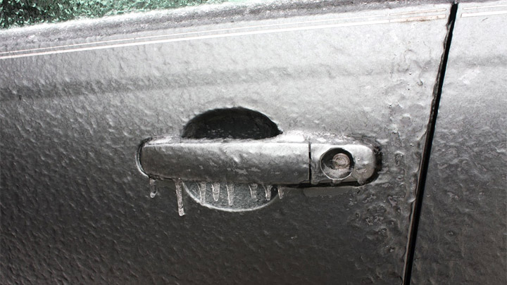 frozen car door