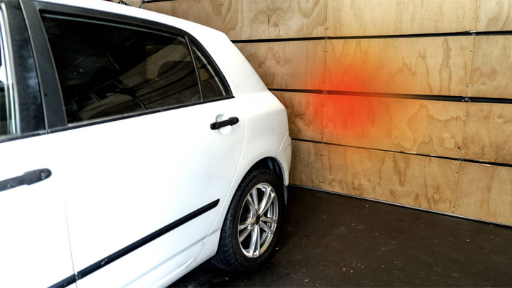 test brake lights in garage