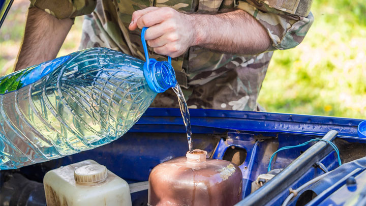 water in radiator expansion tank